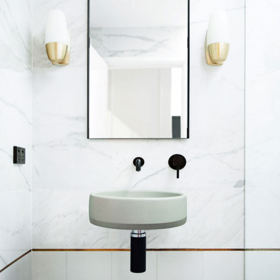 Nood Co Bowl Basin Two Tone Wall Hung Sky Grey