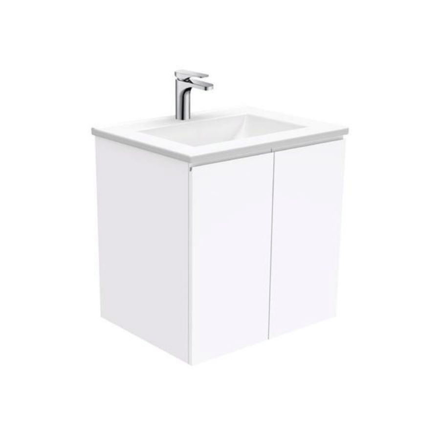Fienza Vanessa Fingerpull Wall Hung Vanity 600mm - 1500mm - White