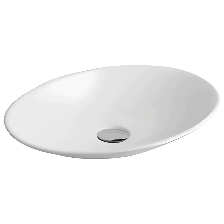 Above Counter Basin 510mm: White Ceramic Basin Above Counter-Gloss White-PA5135