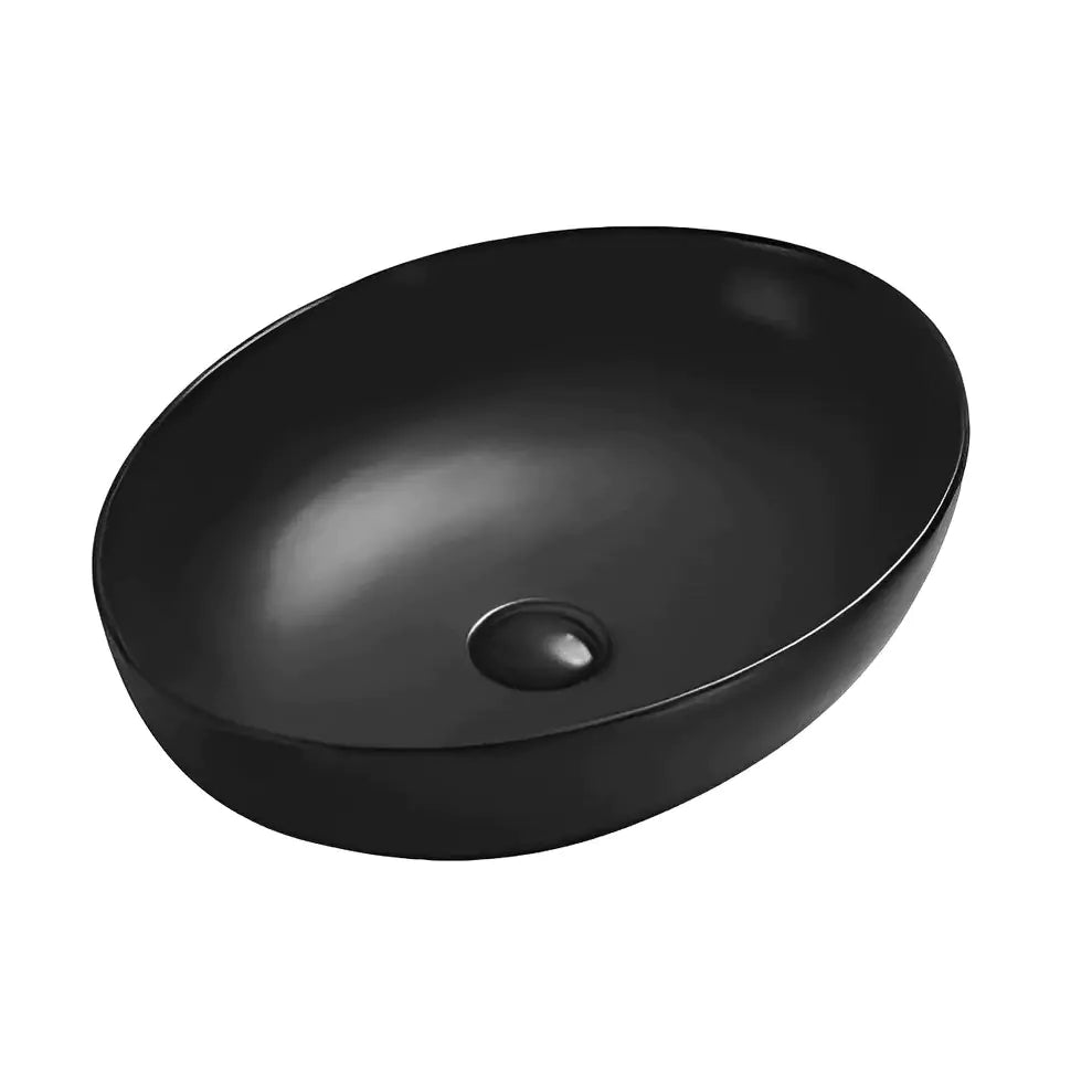 Above Counter Ceramic Art Basin: Stylish, Elevated Design-Matte Black-PA5239MB
