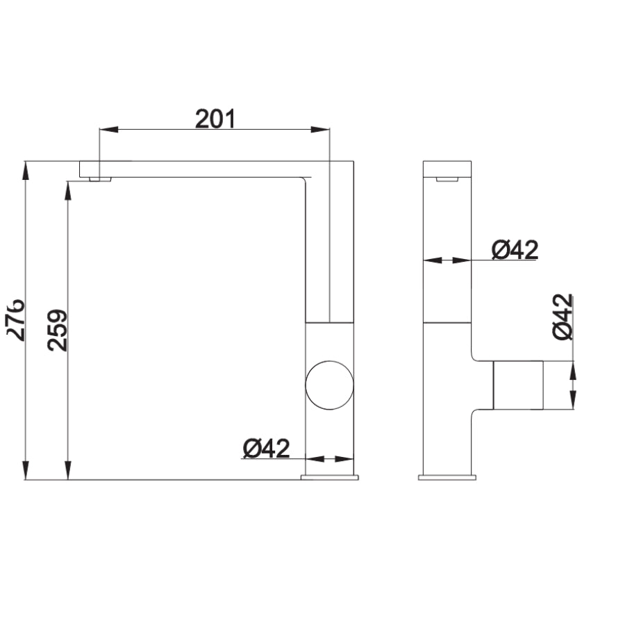 Basin Mixer Tap Round Angle JD-WB792AB: Combine Sleek Aesthetics With Innovative Design, Size
