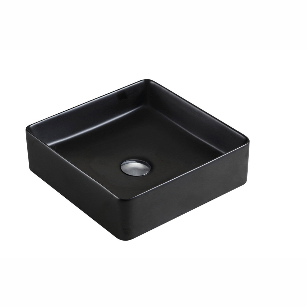 BASIN PA3636MB: Sleek Black Square Basin
