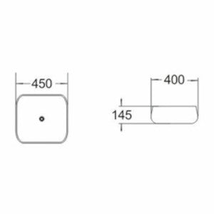 BASIN PA4540MBM: Sleek, Durable, and Versatile Matte Black Basin, size