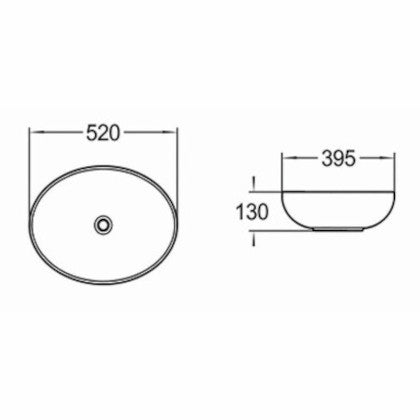 BASIN PA5239MW: Stylish and Durable Bathroom Basin, size