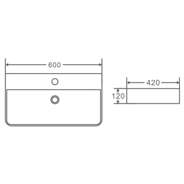 BASIN PW6042: Stylish and Durable for Modern Bathrooms Basin, size
