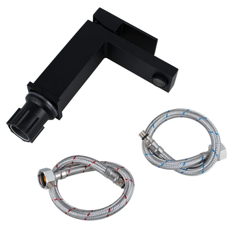 Blaze Series Black Basin Mixer: Stylish and Functional Bathroom Fixture-OX0112_BM, 2