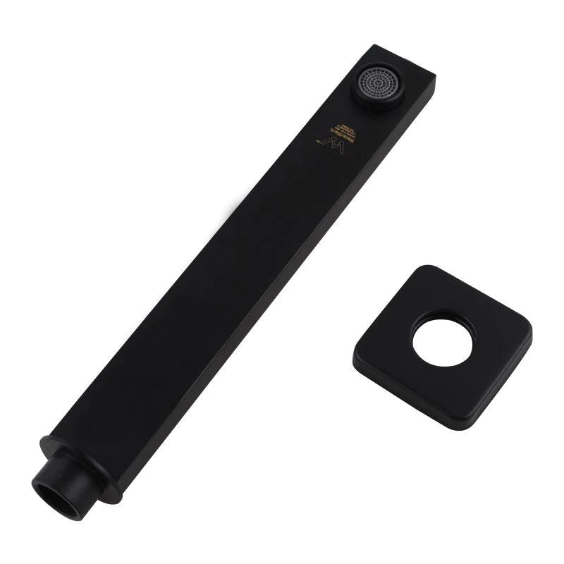 Blaze Square Black Bath Spout: Sleek Modern Design for Sophistication-OX0006_BS, 2