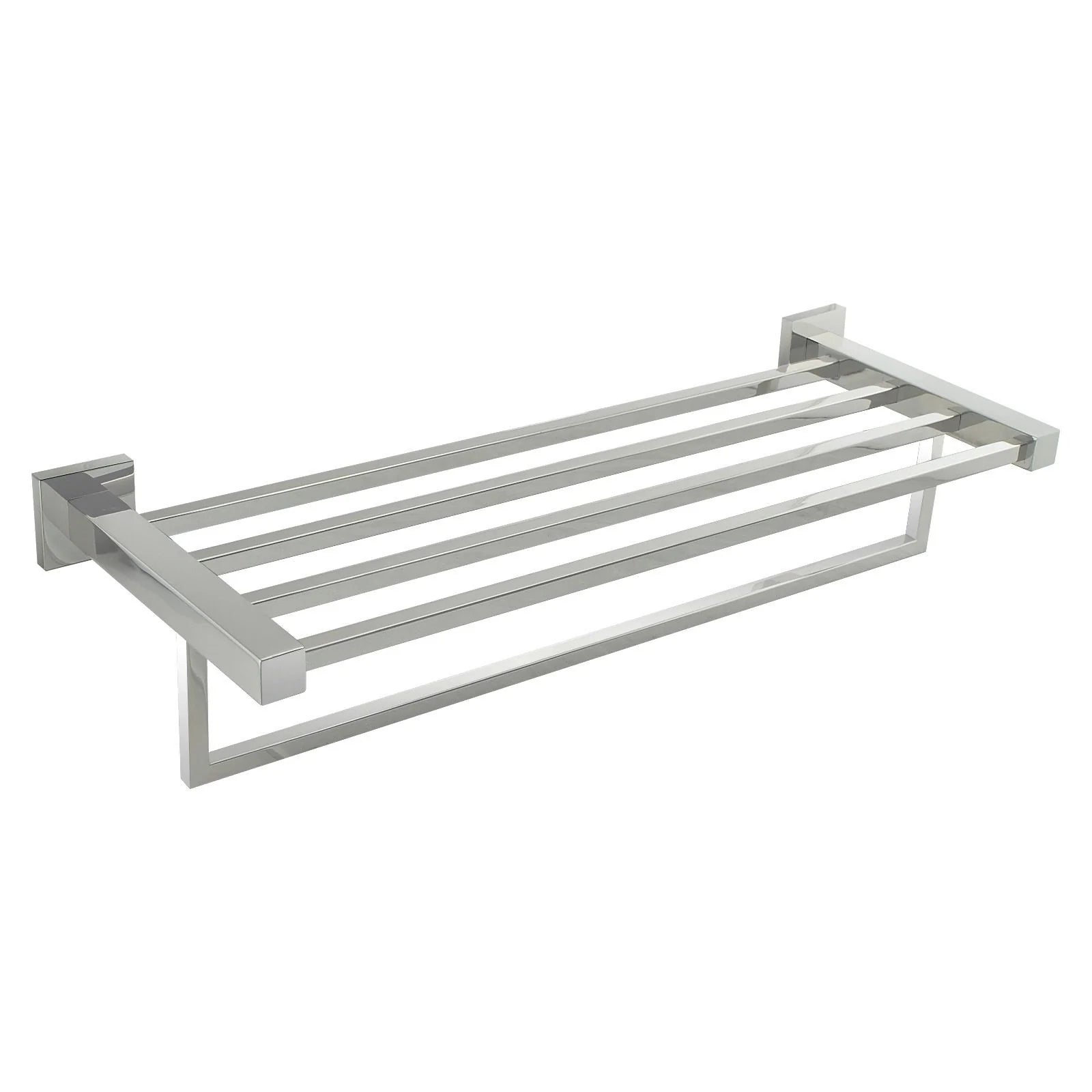 Blaze Towel Rack 600mm: Compact and Chic Bathroom Towel Storage-Chrome-CH6309_TR
