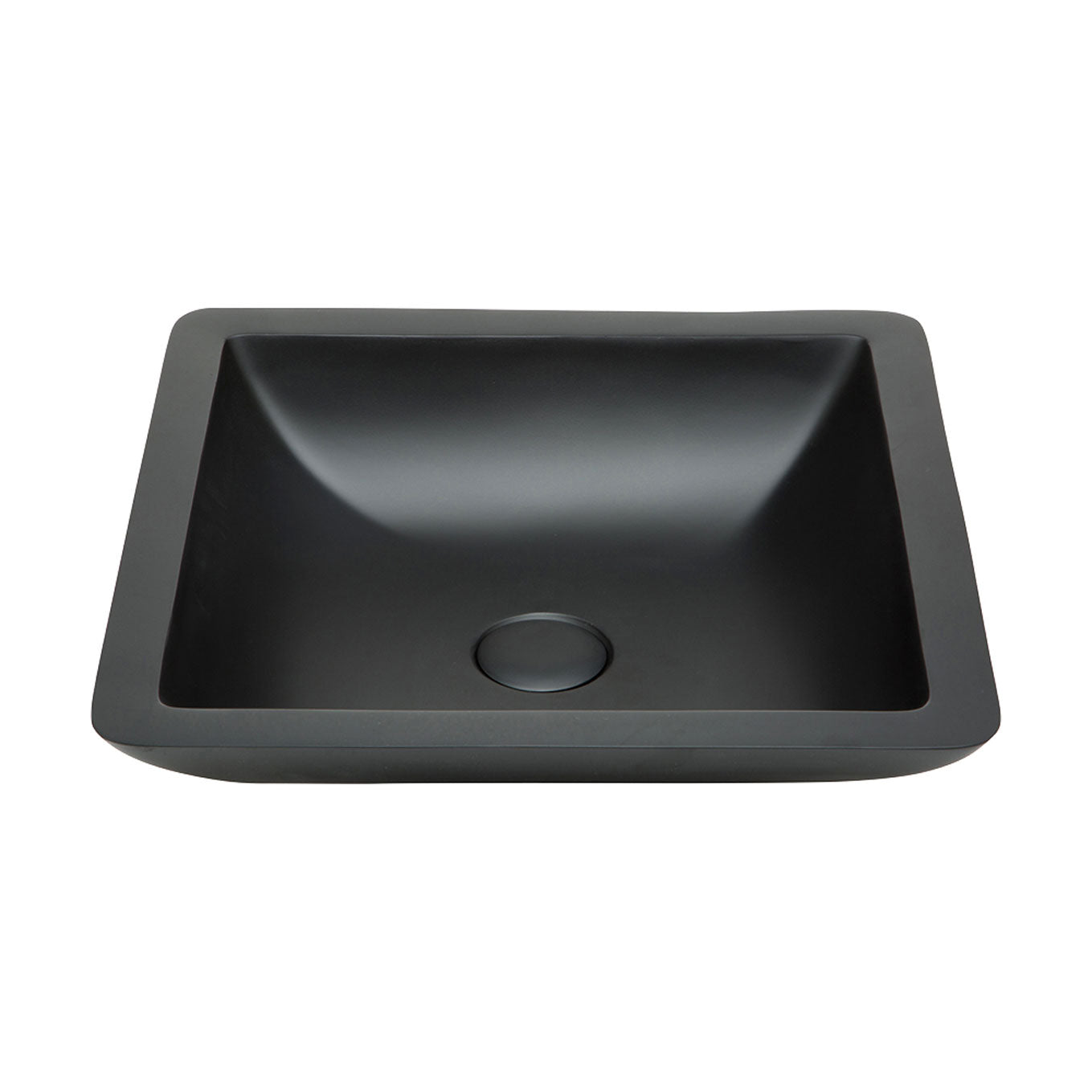Fienza Classique 420 Matte Black Cast Stone Above Counter Basin