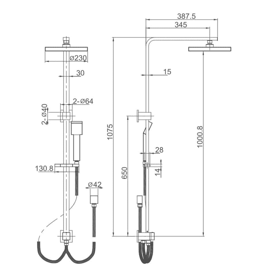 ECT Global Cube Multifunction Shower Rail