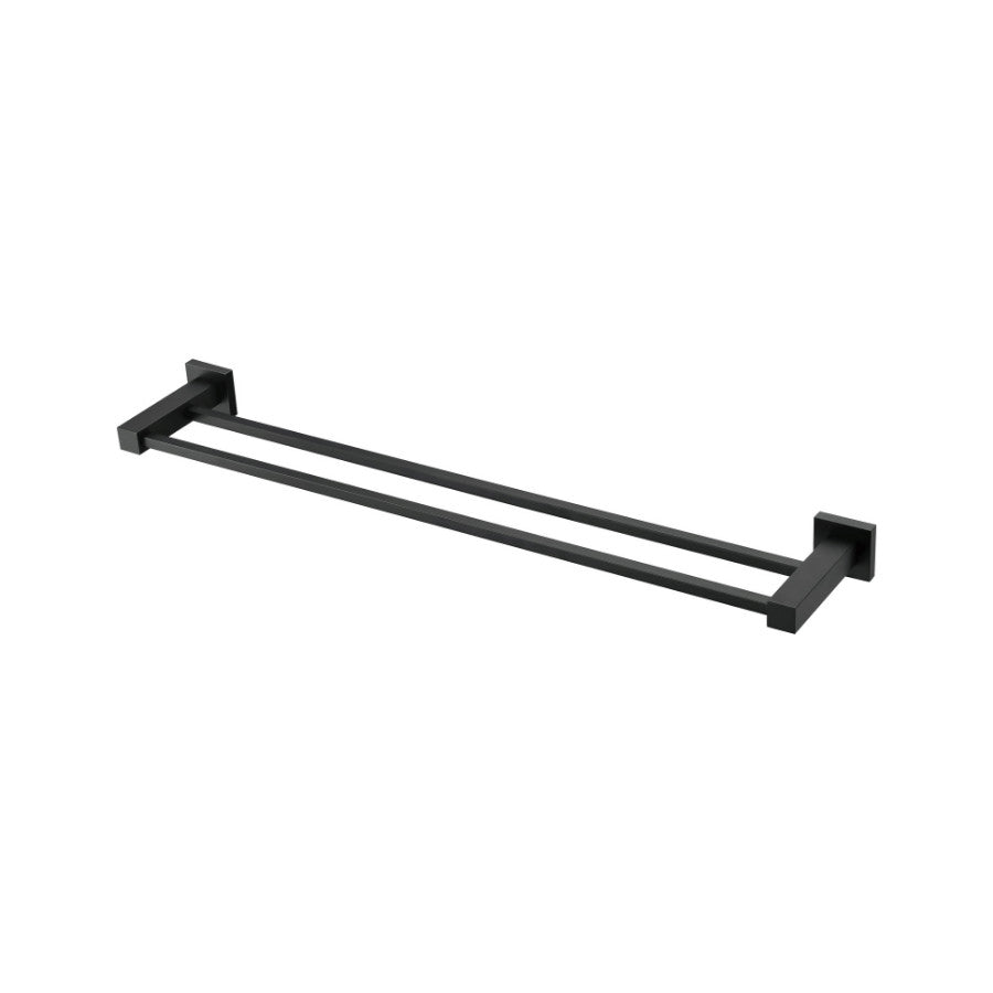 Square Double Towel Rail-300748bk
