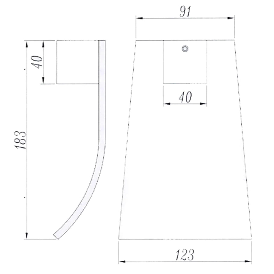 Esperia Square Bath Spout: Modern, angular design perfect for adding a touch of sophistication to your bathroom-SP05.01