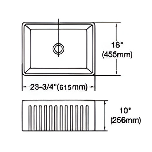 Fermentale Ceramic Kitchen Sink 615mm - KCSS610