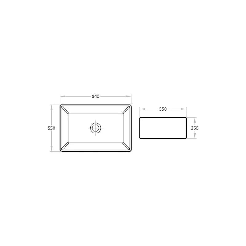 White Fermentale Ceramic Kitchen Sink 840mm