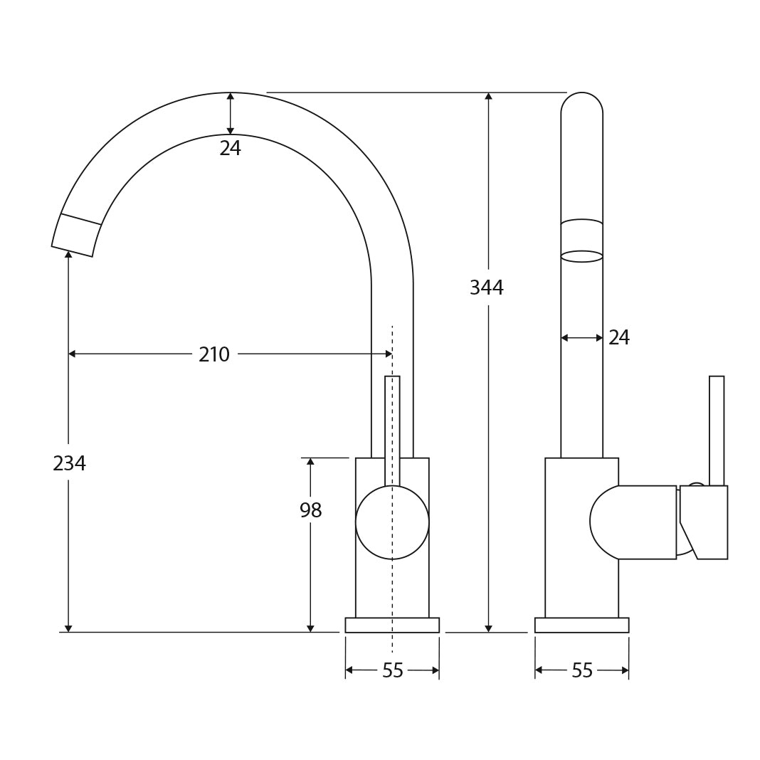 Fienza Isabella Gooseneck Sink Mixer