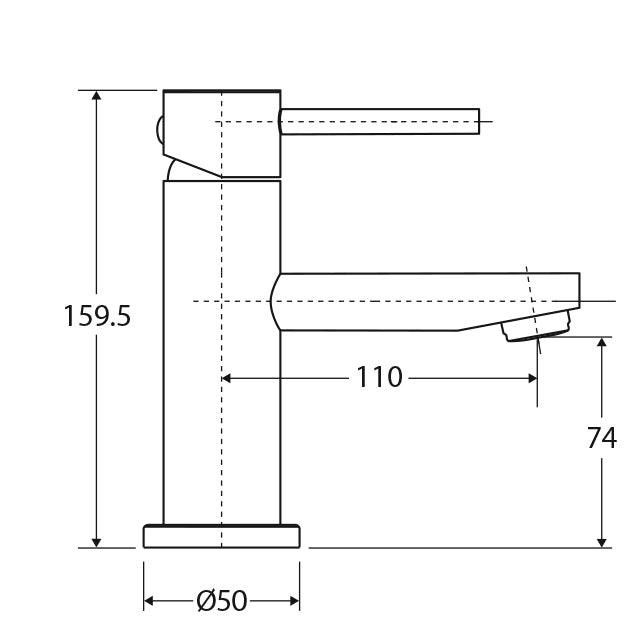 Fienza Ovalie Short Basin Mixer