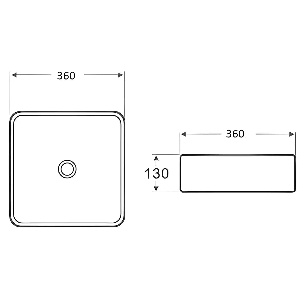 Carrara 360mm Ceramic Basin: Elegant Design in Fine Ceramic-Matte White Carrara-PA3737CRA