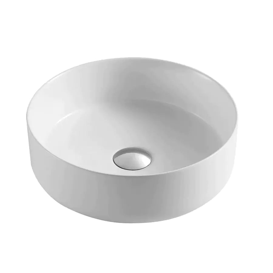 Fine Ceramic Basin: White Basin with Smooth Finish-346MM-Matte White-PA3535MW