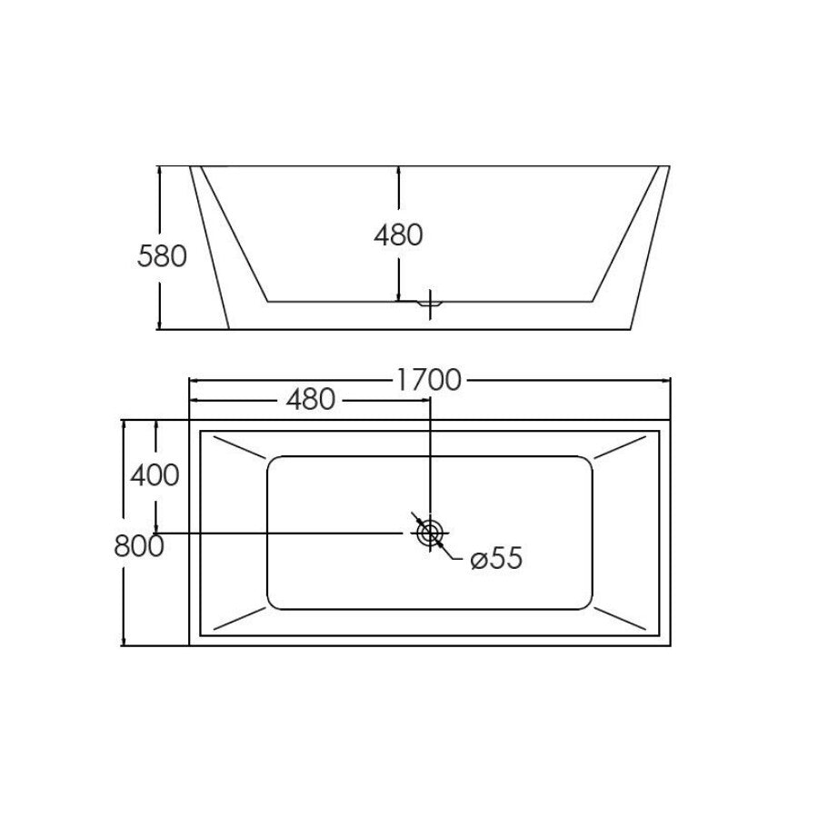 Free Standing Bath Tub 108 - Contemporary and Relaxing Fixture SM-C-108