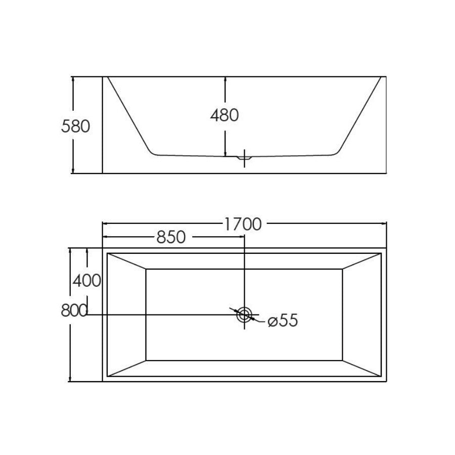 Free Standing Bath Tub 708 - Modern and Relaxing Fixture SM-C-708