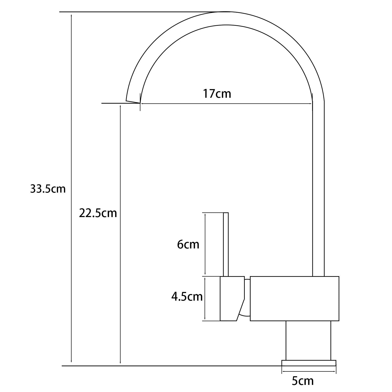 Gooseneck kitchen sink mixer tap: Sleek design for efficient water flow-OX1015.KM