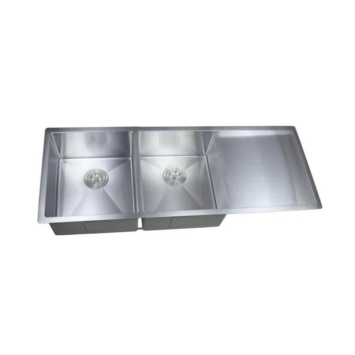 Handmade stainless steel kitchen sink, 1160mm wide