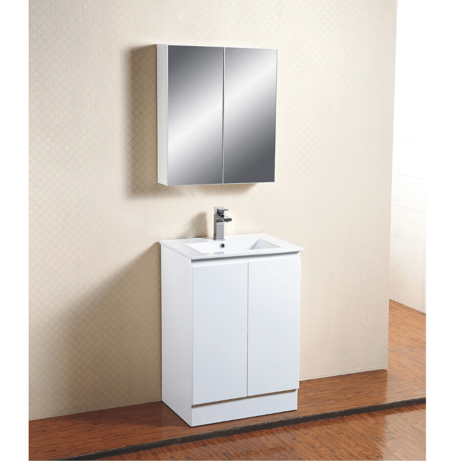 High Gloss White Finish, Soft Close Doors, MDF Construction-BV750