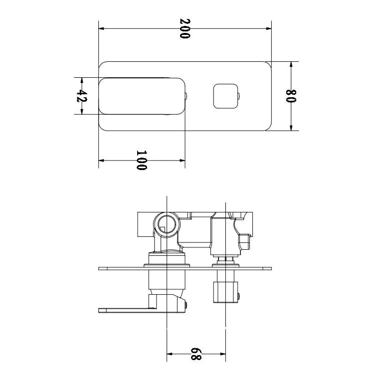Ivano Series Solid Brass Bath/Shower Wall Mixer: Stylish, Functional Fixture-Chrome-CH0225-2-ST, 2