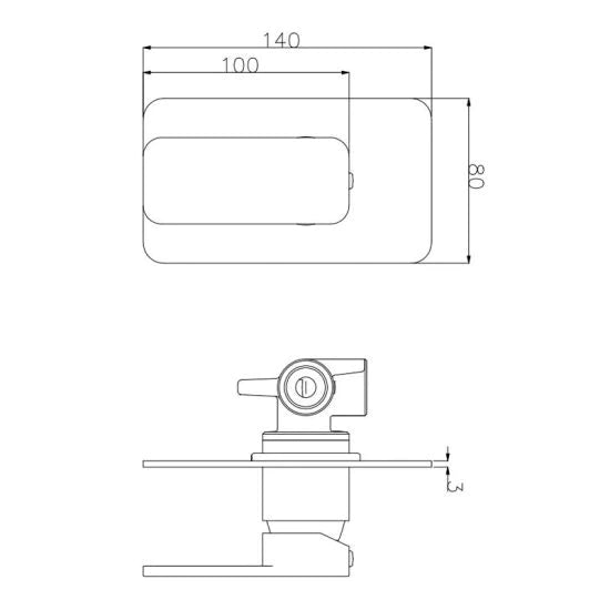 Ivano Series Solid Brass Shower/Bath Wall Mixer: Elegant Bathroom essential-Chrome-CH0226-2-ST, 2