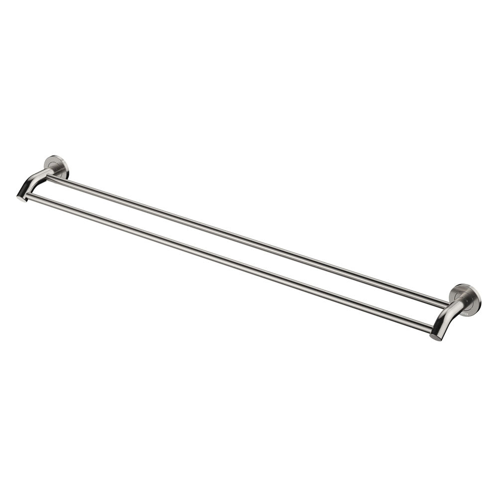 Fienza Kaya Double Towel Rail, 900mm, Brushed Nickel