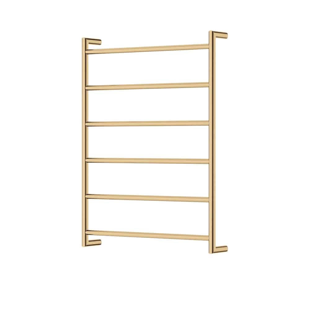 Fienza Kaya Heated Towel Rail, 600 x 800mm, Urban Brass