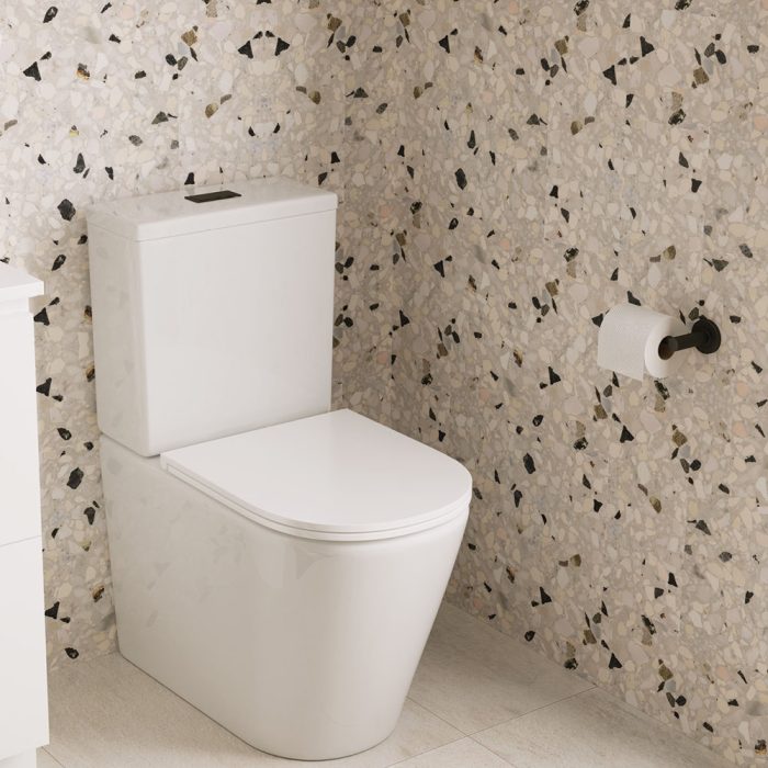 Fienza Kaya Toilet Roll Holder, Matte Black