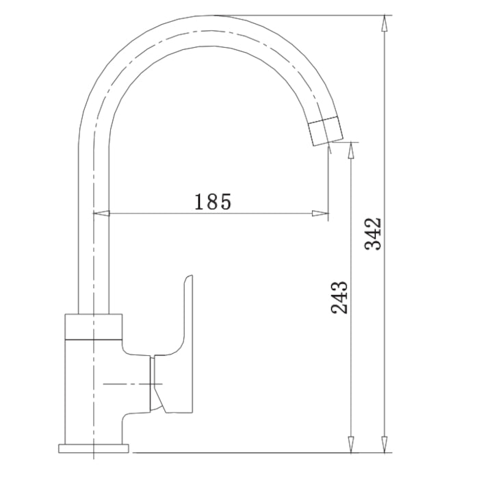 Kitchen Mixer Tap JD-WK122: A Sleek and Versatile Addition to Modern Kitchens, Size