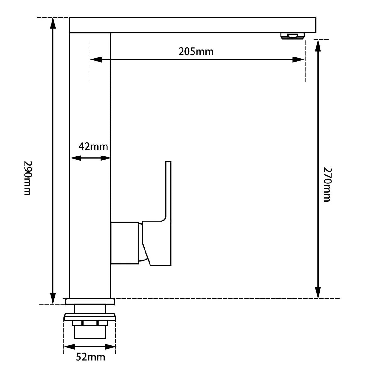 Kitchen mixer tap with matte black finish for modern elegance-OX1037.KM