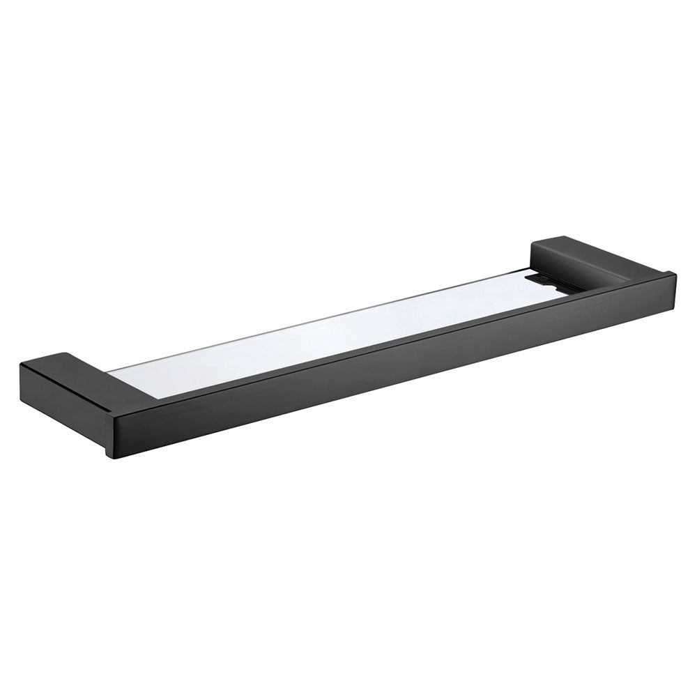 Fienza Koko Glass Shelf, Matte Black