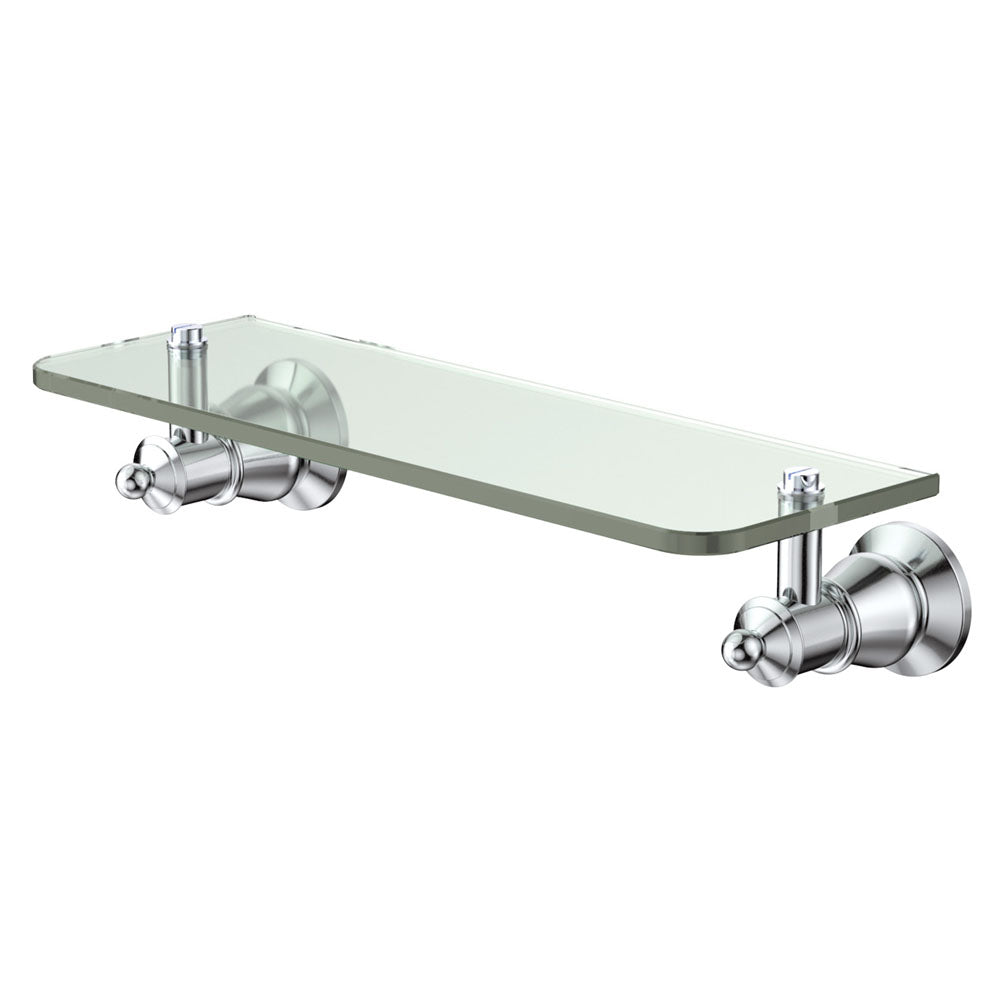 Fienza Lillian Glass Shelf, Chrome