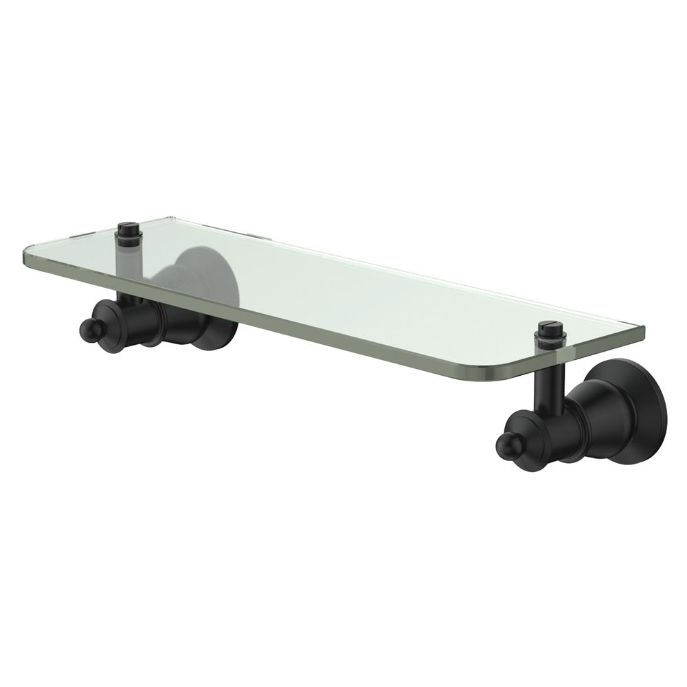 Fienza Lillian Glass Shelf, Matte Black