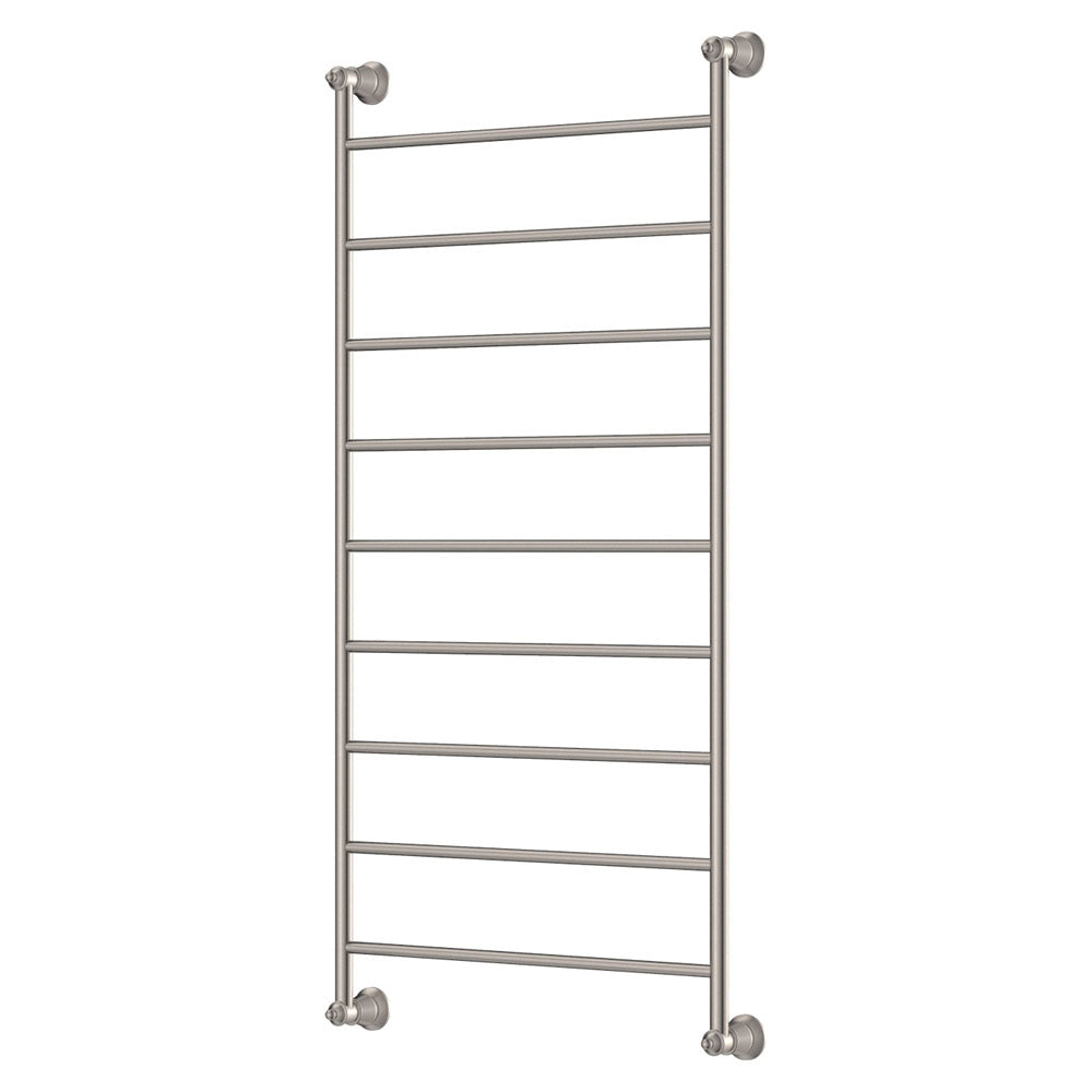 Fienza Lillian Heated Towel Rail, 600 x 1200mm, Brushed Nickel