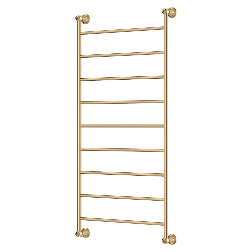 Fienza Lillian Heated Towel Rail, 600 x 1200mm, Urban Brass