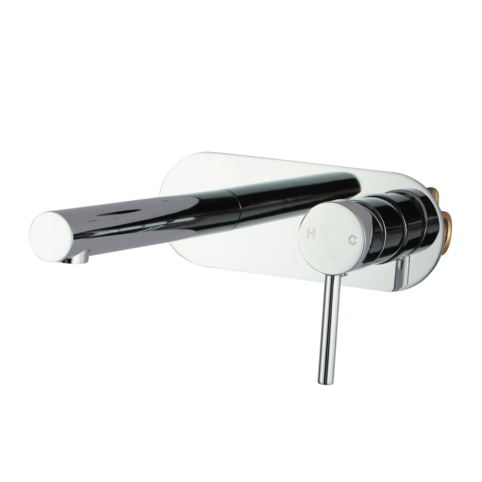 Lucid Pin Round wall mixer with spout for bathtubs and basins, featuring a sleek design-CH0143.BM
