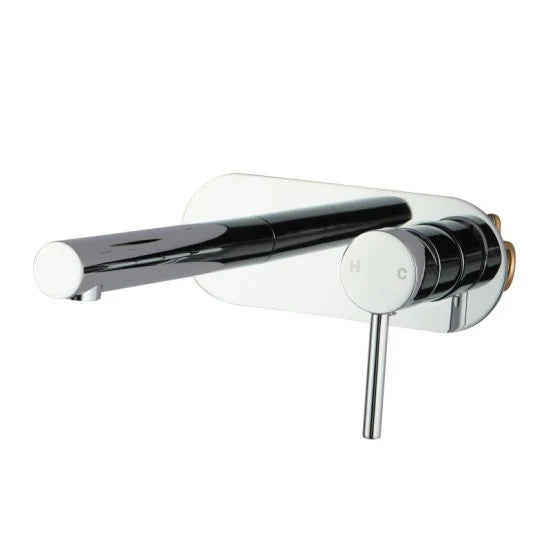 Lucid Pin Round wall mixer with spout for bathtubs and basins in Color Up design, with an extension part-CH0143-2-EX.BM