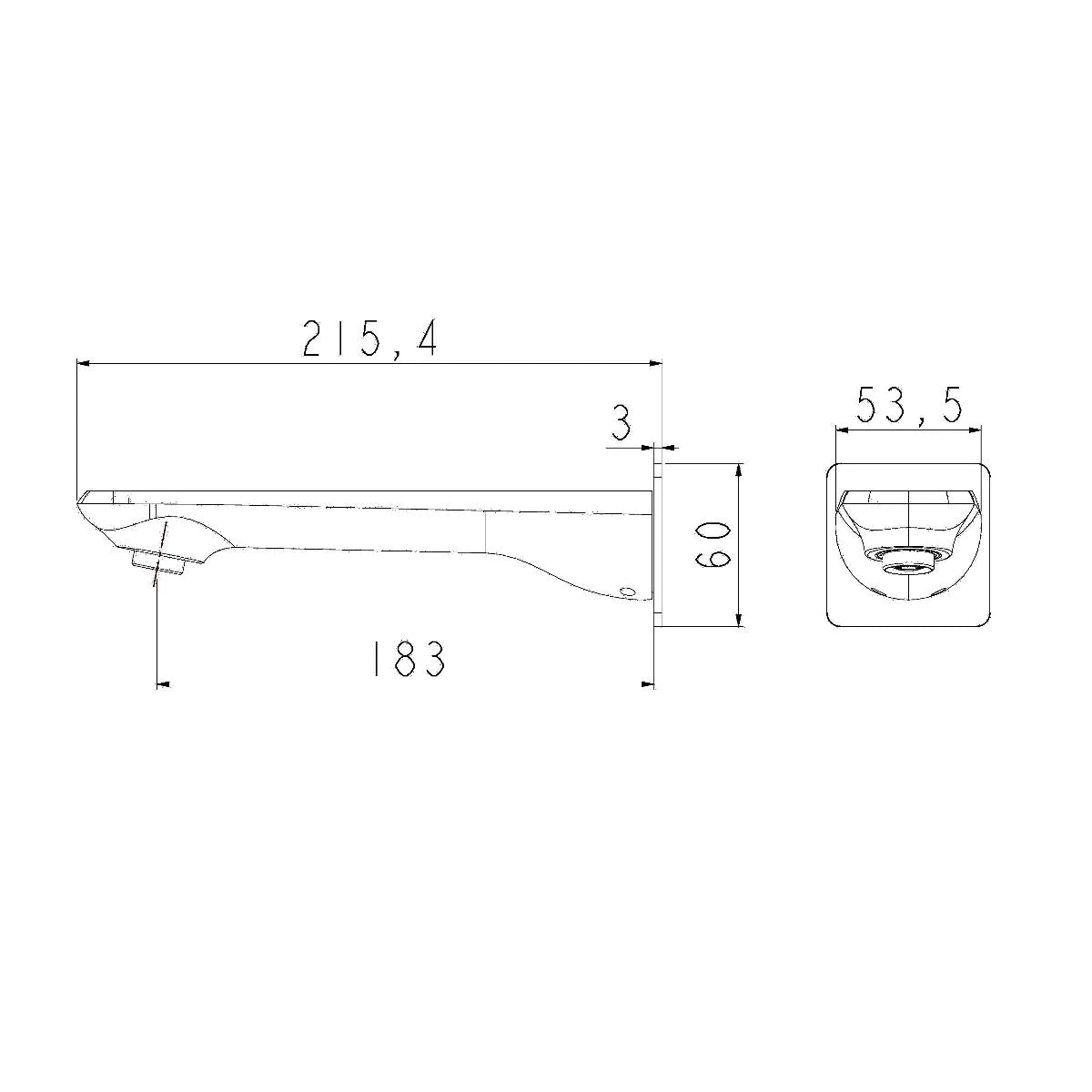 Norico Esperia Bath Spout: Sleek, modern design for elegant water flow in your bathtub-SP10.01