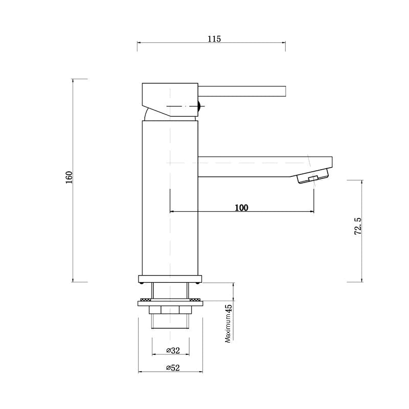 Norico Pentro Round Basin Mixer Tap: Elegant, modern design for bathroom sinks-BT23.01