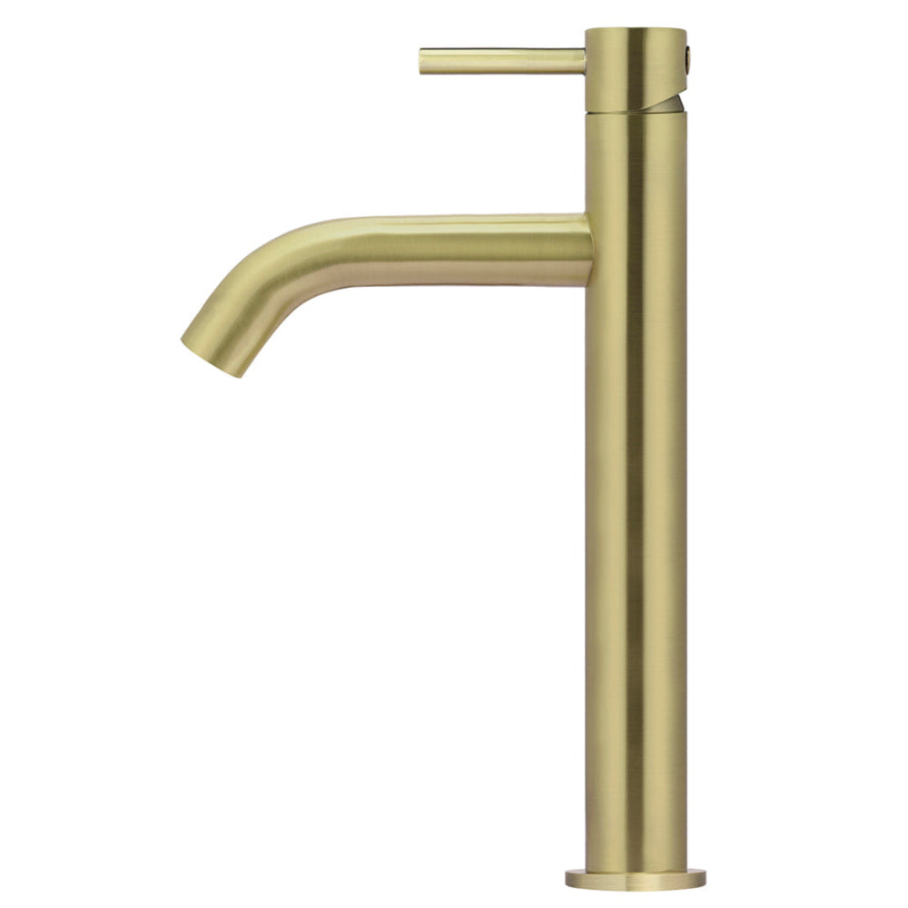 Meir Piccola Tall Basin Mixer Tap with 130mm Spout - PVD Tiger Bronze