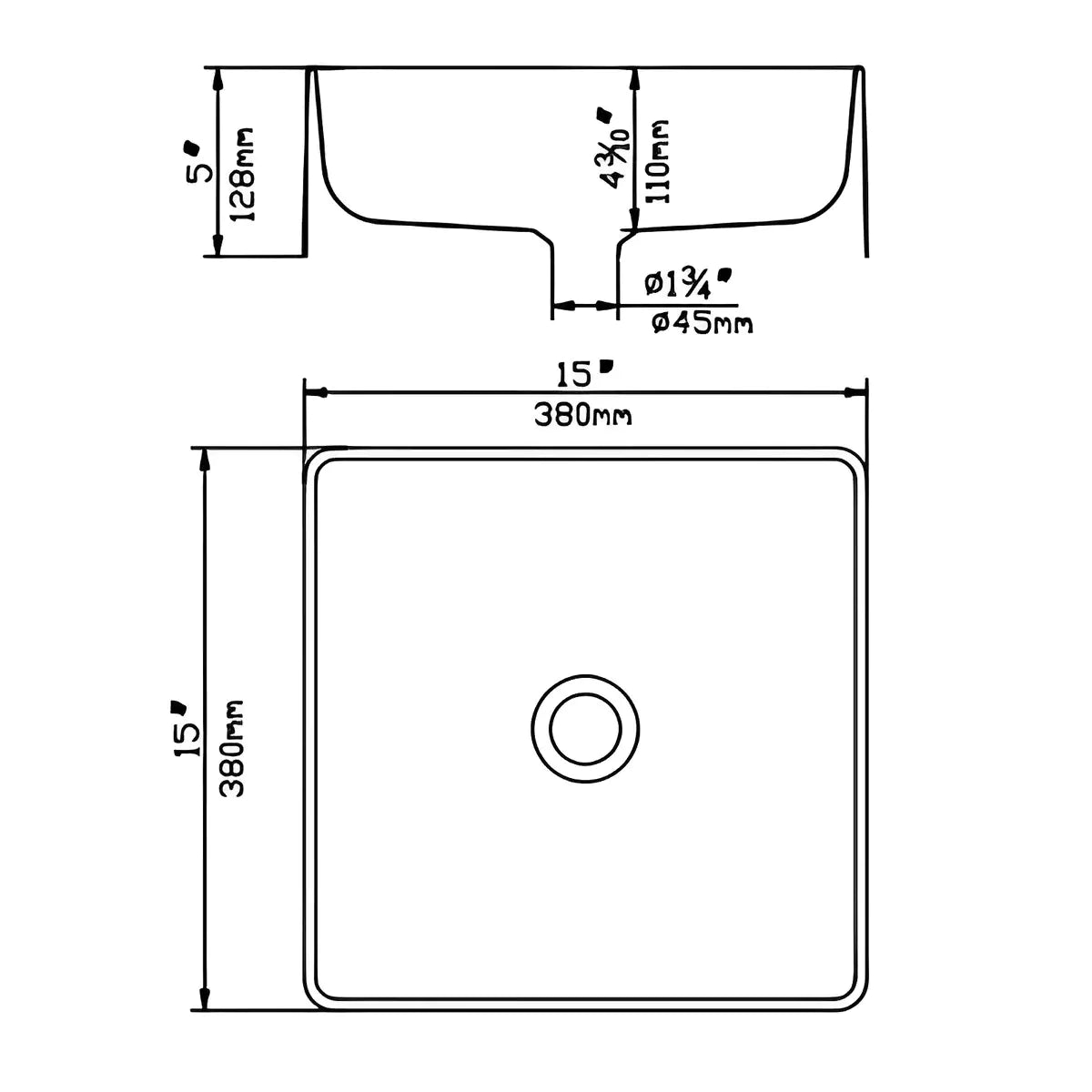 Quartz Art Basin: Stylish and Contemporary-Matte Black-QZ3838-MB