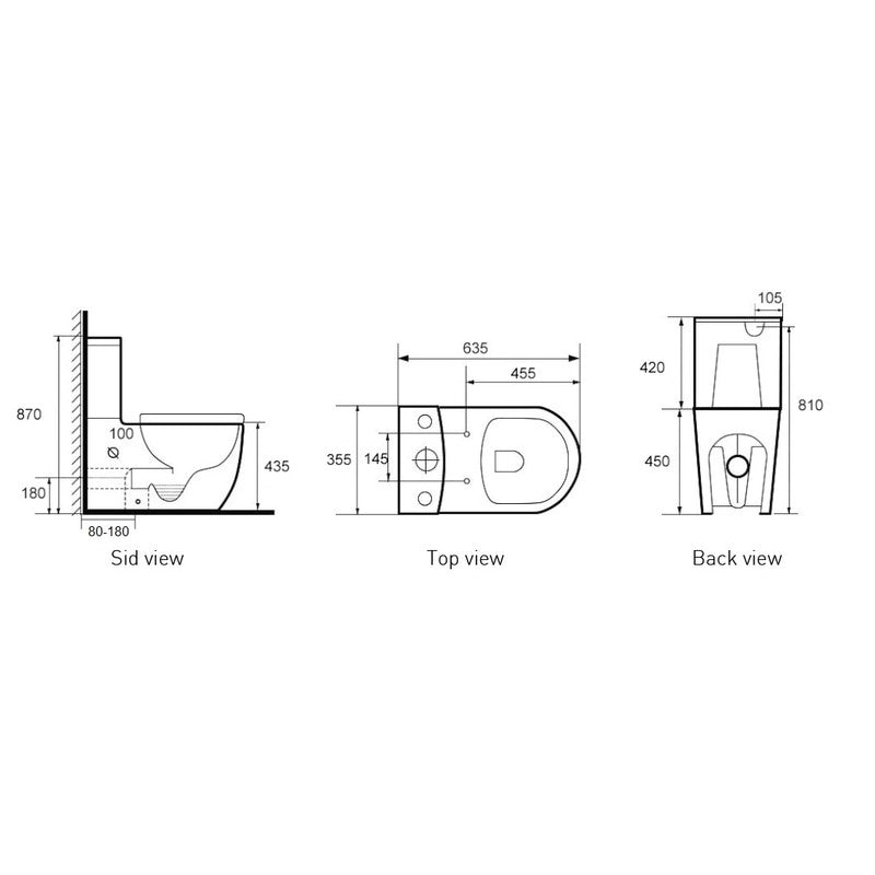 ECT Global Romeo Rimless Wall Faced Toilet Suite