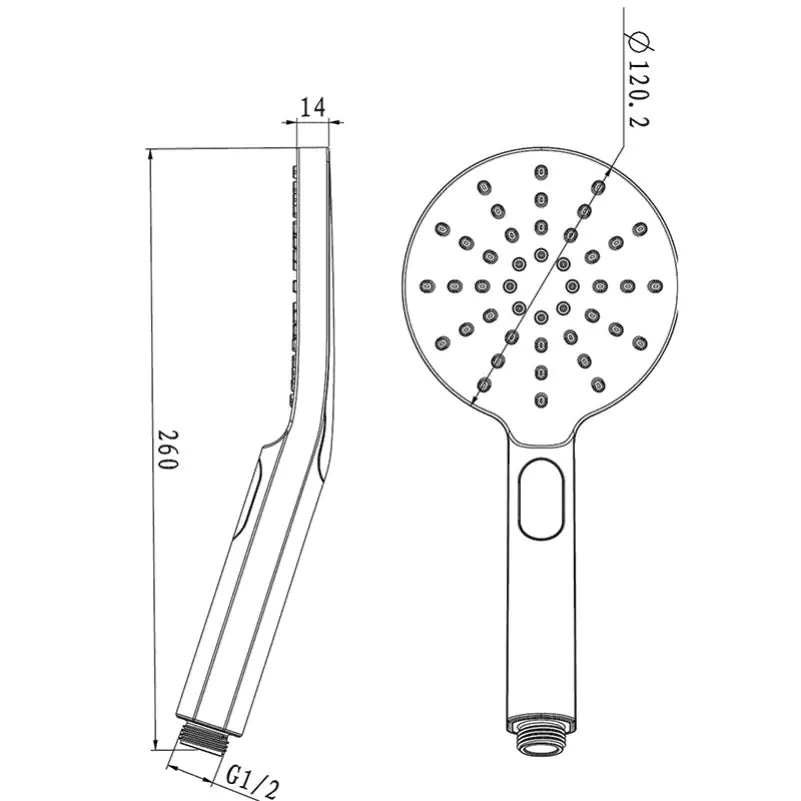 Round 3 Function Handheld Shower: A Handheld Showerhead with Three Functions-CH-R11.HHS-Chrome