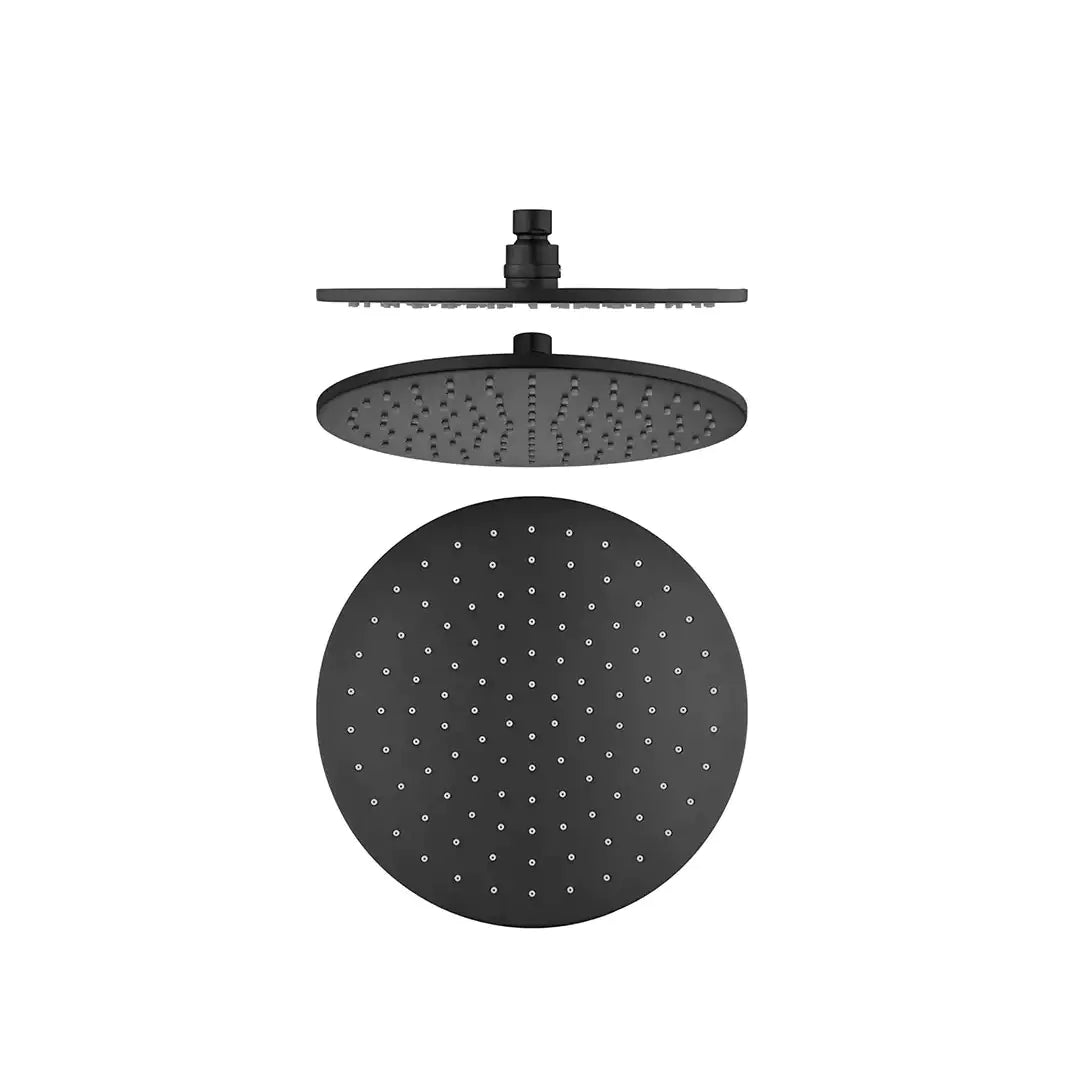 Round Brass Shower Head: 250mm Diameter-Black-Ox0010.Sh