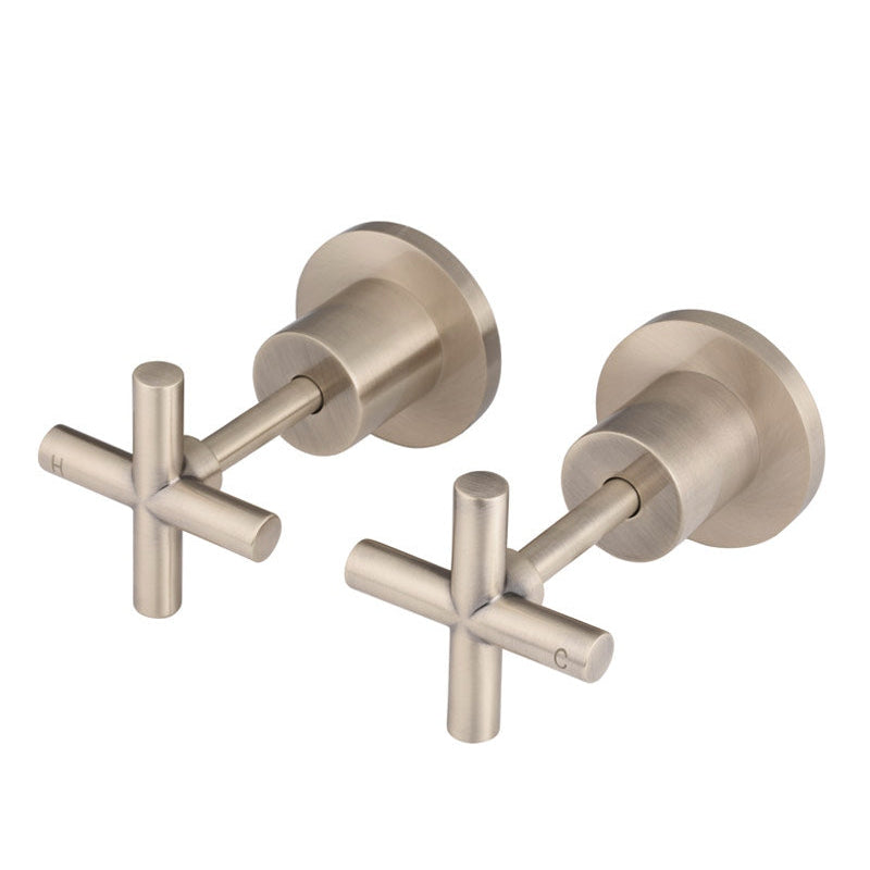 Cross Handle Jumper Valve Wall Top Assemblies - Champagne