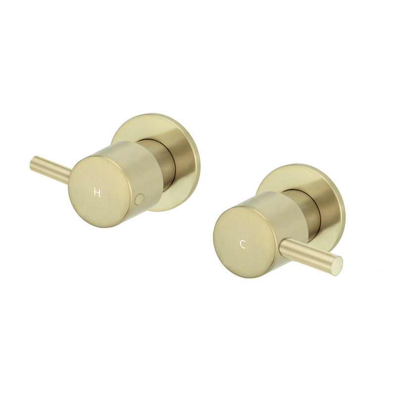 Meir Round Quarter Turn Wall Top Assemblies - PVD Tiger Bronze